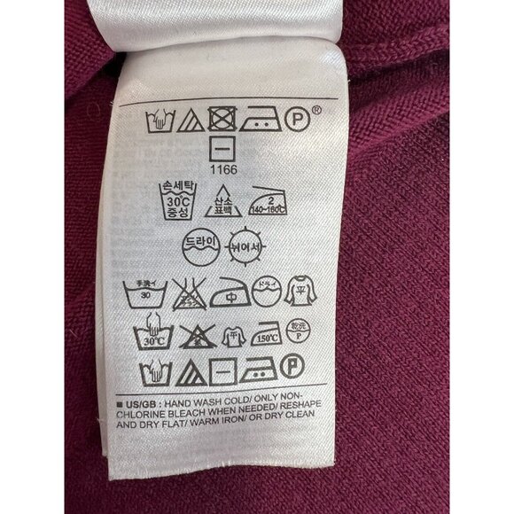 Banana Republic Womens Merino Sweater~Size XS~Mulberry Wine Extra Fine ~ L7 02 - Picture 9 of 9